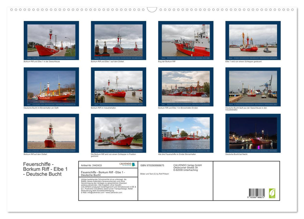 Feuerschiffe - Borkum Riff - Elbe 1 - Deutsche Bucht (CALVENDO Wandkalender 2027)