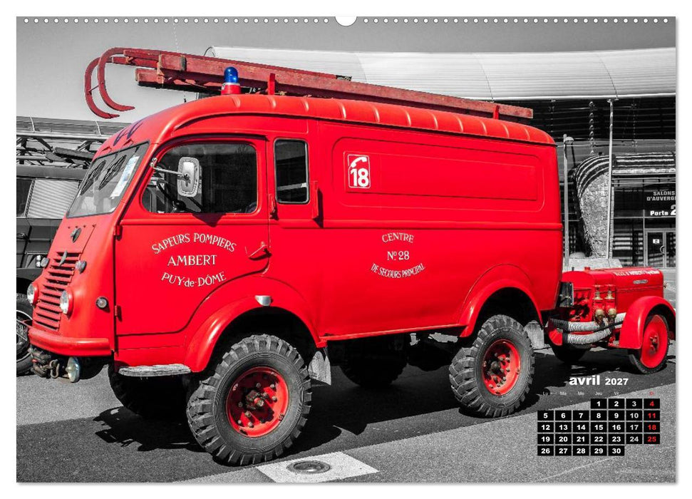 VÉHICULES de POMPIERS VINTAGE (CALVENDO Calendrier supérieur 2027)