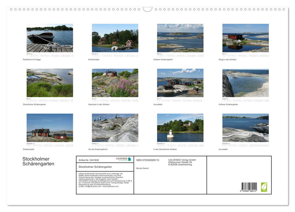 Stockholmer Schärengarten (CALVENDO Wandkalender 2027)