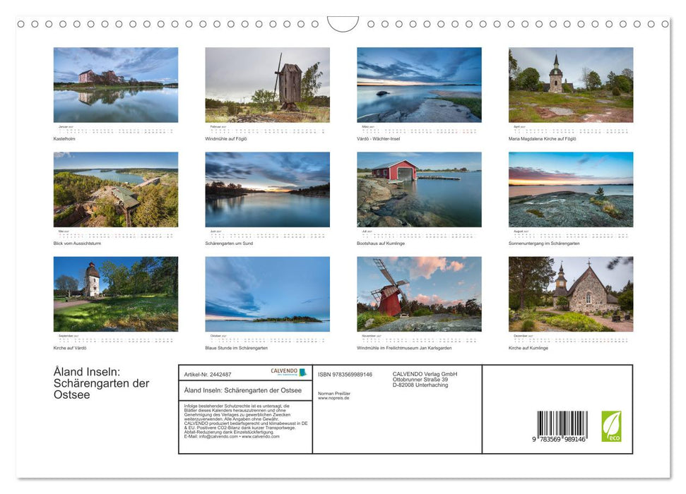 Åland Inseln: Schärengarten der Ostsee (CALVENDO Wandkalender 2027)