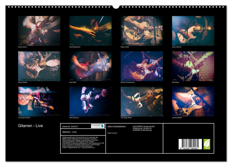 Gitarren - Live (CALVENDO Premium Wandkalender 2027)