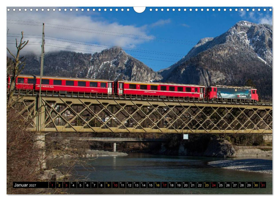 Rhätische Bahn 2027 (CALVENDO Wandkalender 2027)