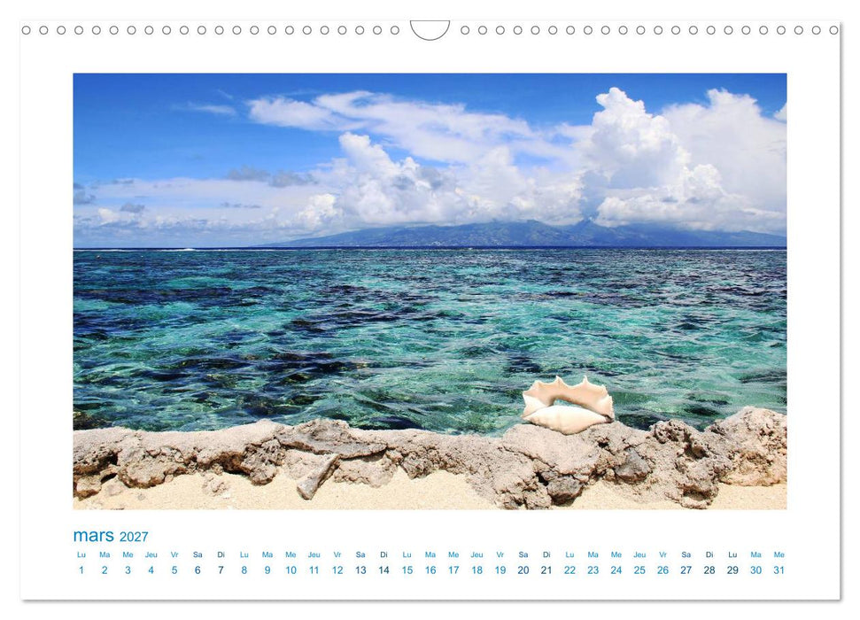 Polynésie française - des îles de rêve dans le Pacifique Sud (CALVENDO Calendrier mensuel 2027)