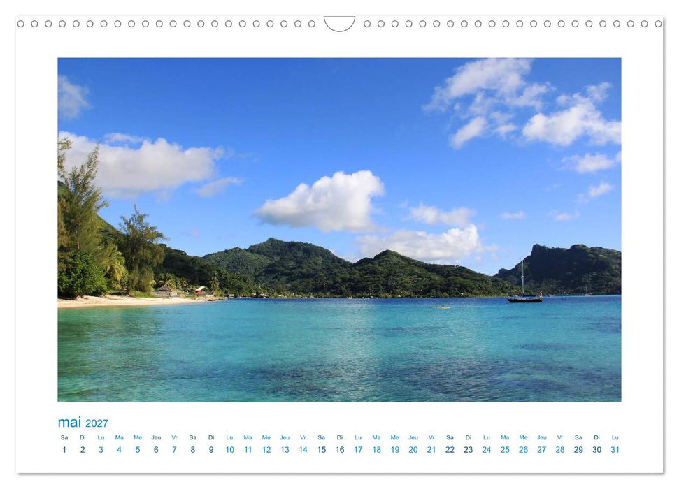 Polynésie française - des îles de rêve dans le Pacifique Sud (CALVENDO Calendrier mensuel 2027)