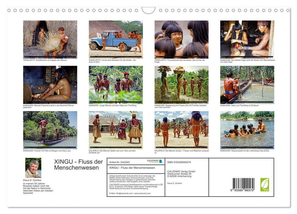 XINGU - Fluss der Menschenwesen (CALVENDO Wandkalender 2027)