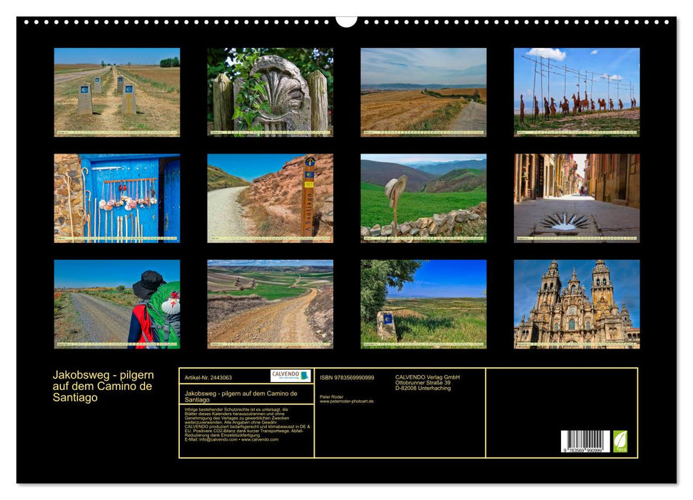 Jakobsweg - pilgern auf dem Camino de Santiago (CALVENDO Wandkalender 2027)