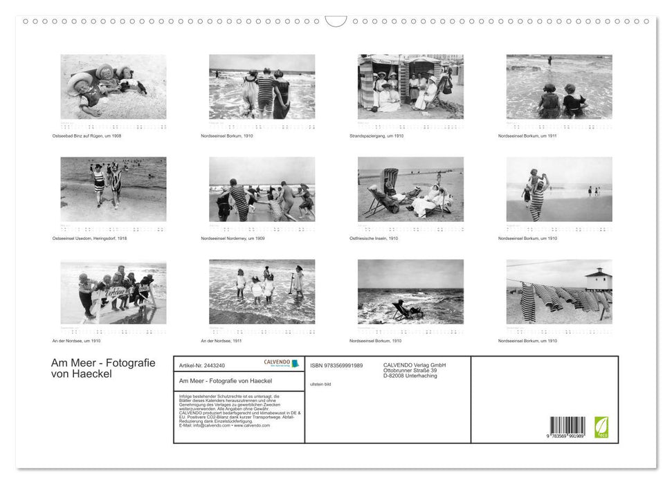 Am Meer - Fotografie von Haeckel (CALVENDO Wandkalender 2027)