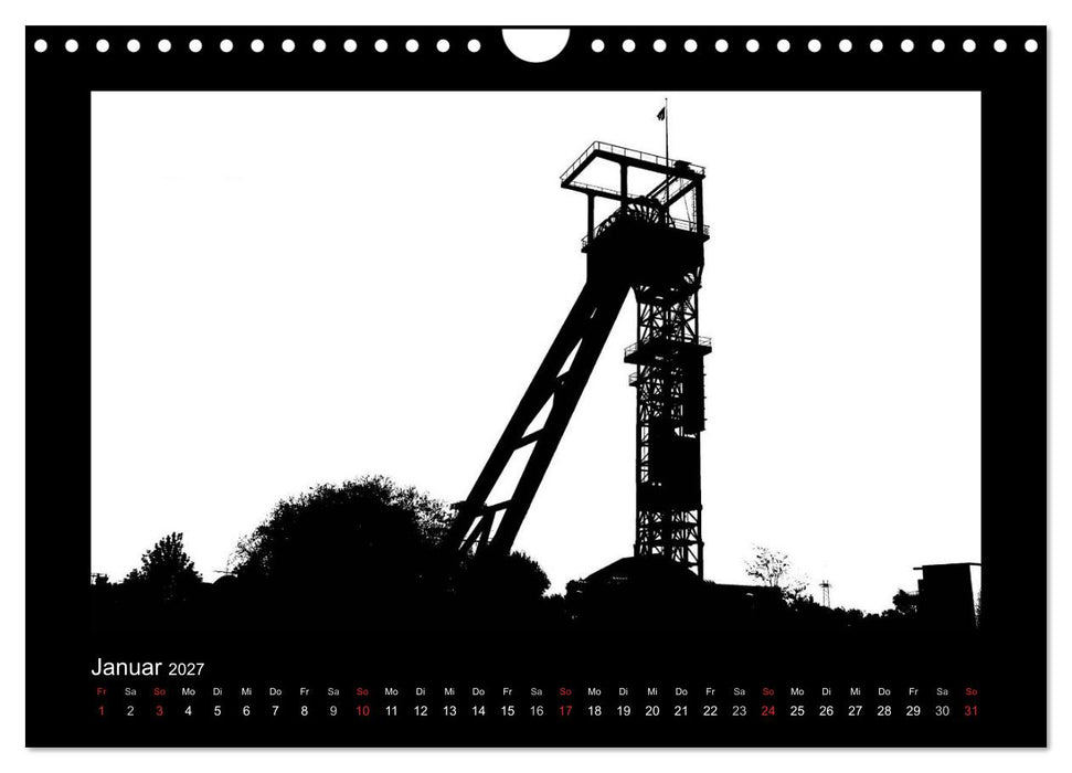 Ruhrpott und Niederrhein in Schwarzweiß (CALVENDO Wandkalender 2027)