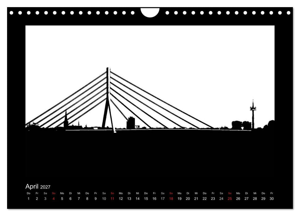 Ruhrpott und Niederrhein in Schwarzweiß (CALVENDO Wandkalender 2027)