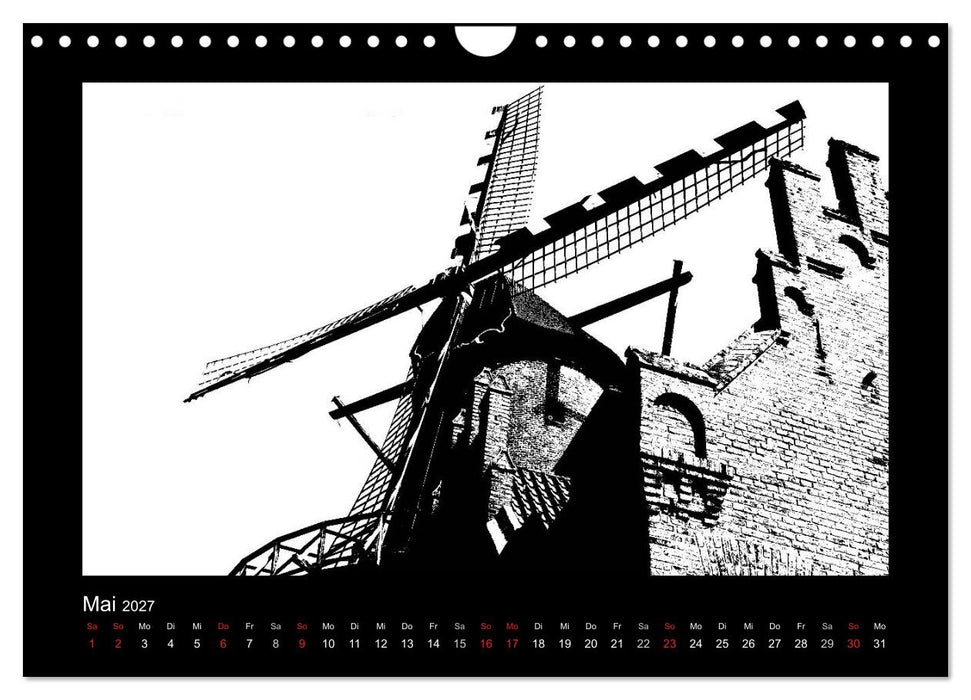 Ruhrpott und Niederrhein in Schwarzweiß (CALVENDO Wandkalender 2027)