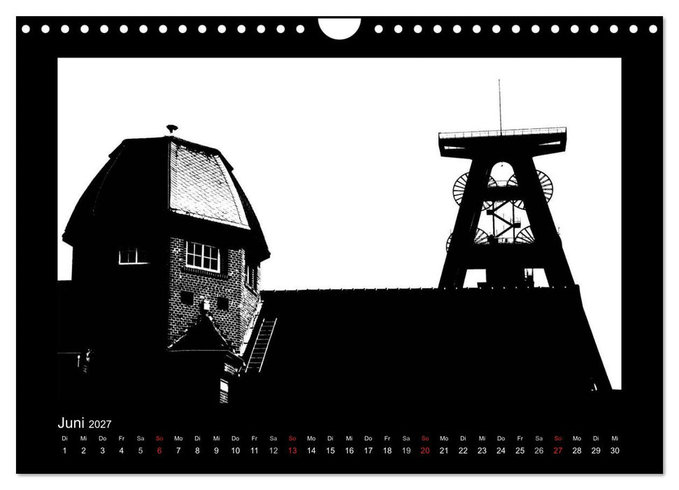 Ruhrpott und Niederrhein in Schwarzweiß (CALVENDO Wandkalender 2027)