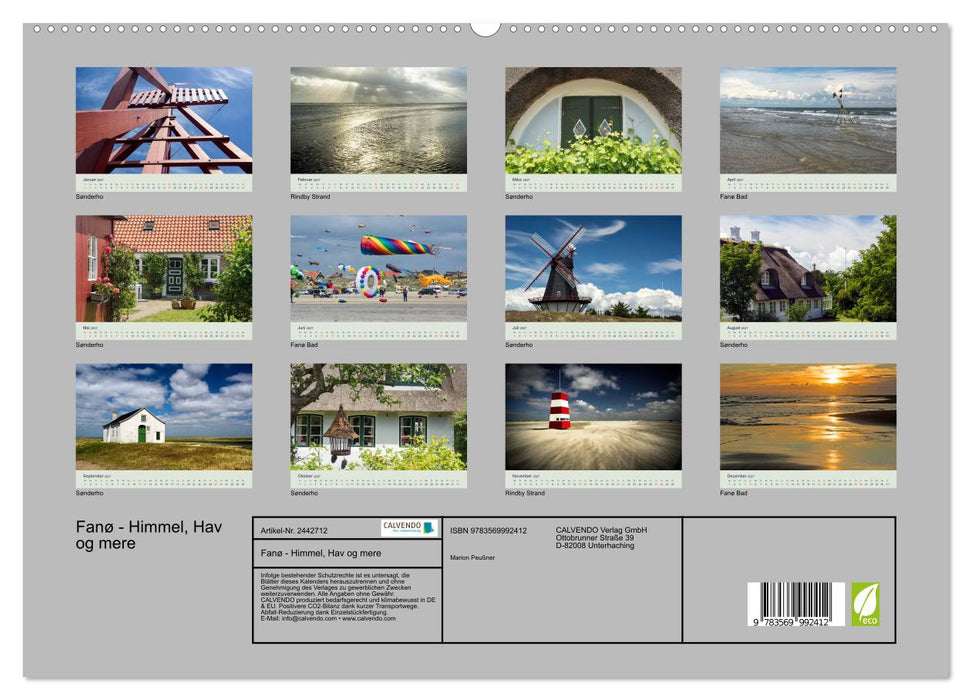 Fanø - Himmel, Hav og mere (CALVENDO Premium Wandkalender 2027)