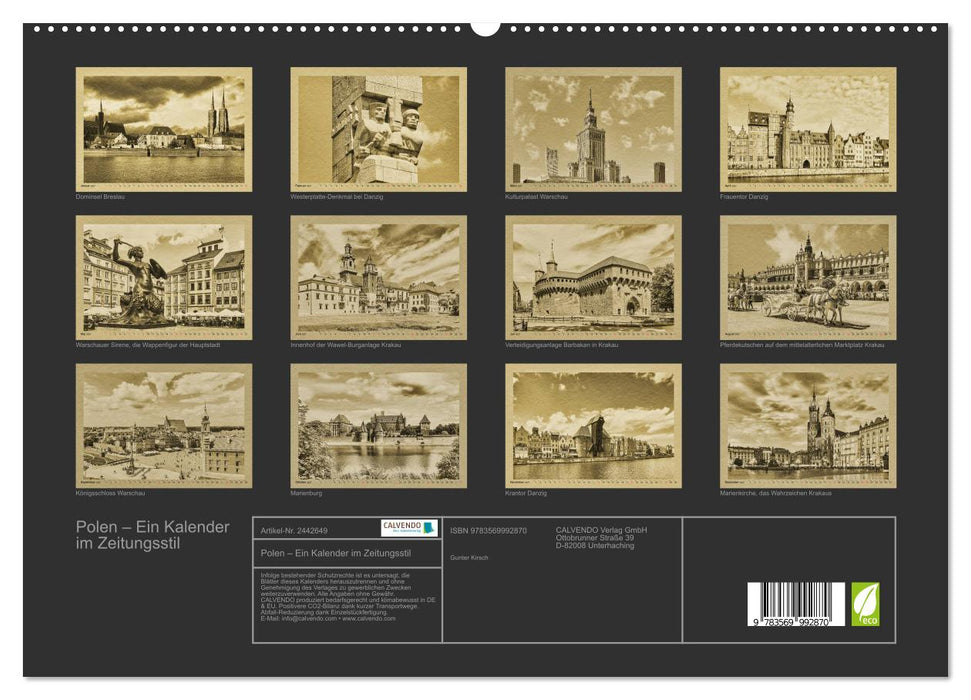 Polen – Ein Kalender im Zeitungsstil (CALVENDO Premium Wandkalender 2027)