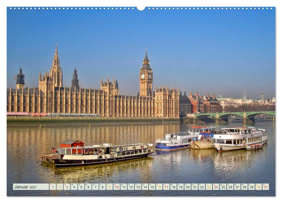 Bühne frei für London und die Themse (CALVENDO Premium Wandkalender 2027)