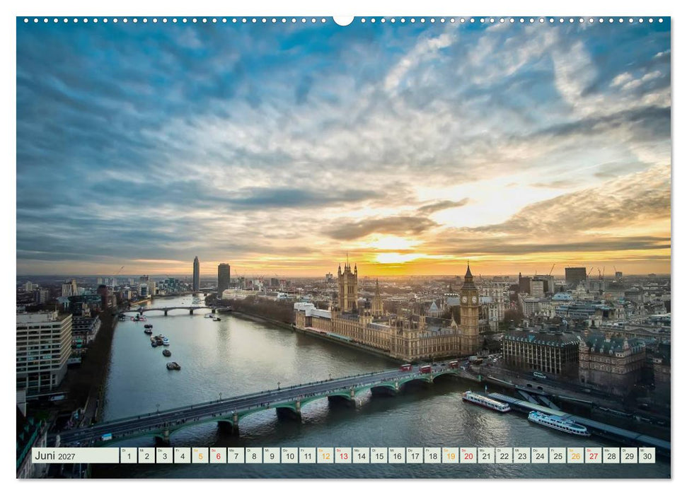 Bühne frei für London und die Themse (CALVENDO Premium Wandkalender 2027)