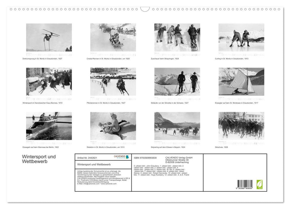 Wintersport und Wettbewerb (CALVENDO Wandkalender 2027)