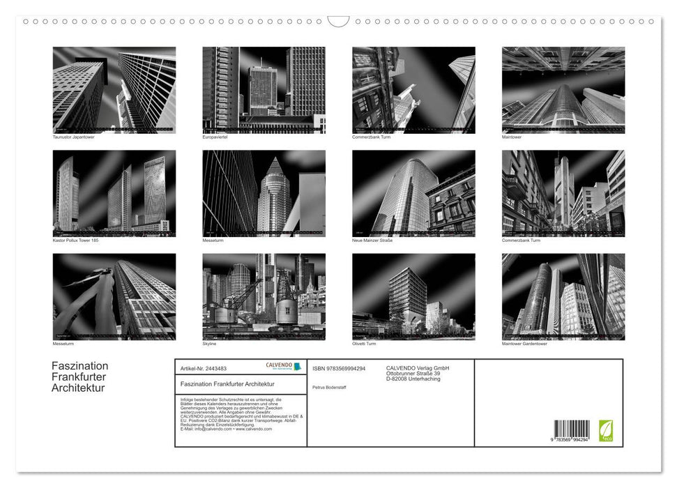 Faszination Frankfurter Architektur (CALVENDO Wandkalender 2027)
