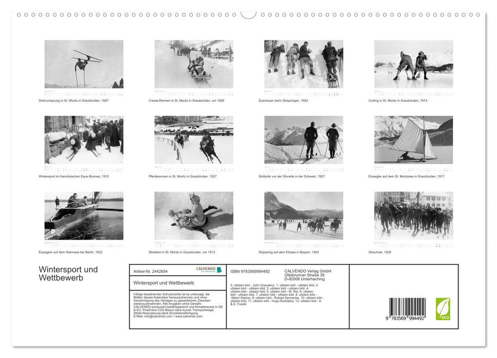 Wintersport und Wettbewerb (CALVENDO Premium Wandkalender 2027)