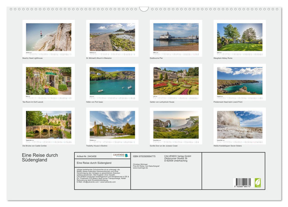Eine Reise durch Südengland (CALVENDO Wandkalender 2027)