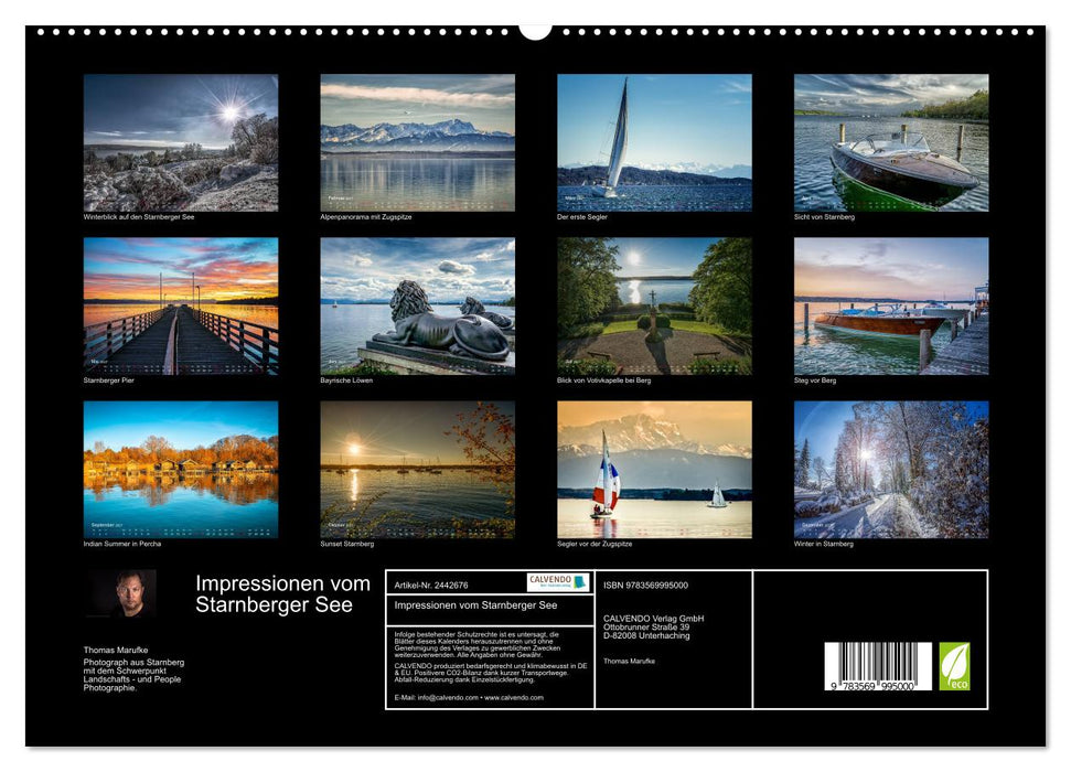 Impressionen vom Starnberger See (CALVENDO Premium Wandkalender 2027)