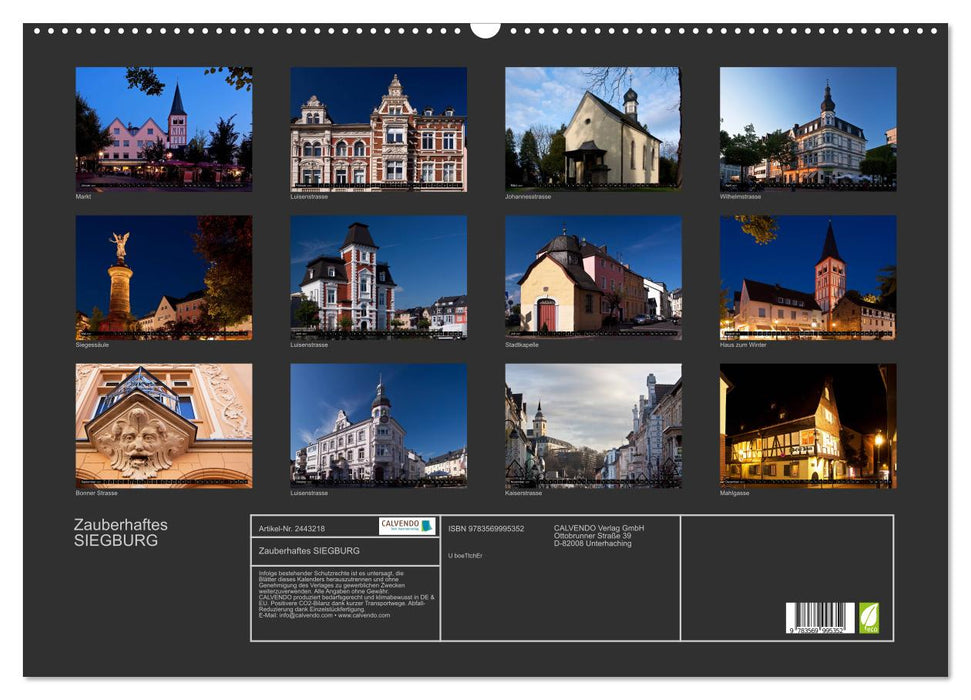 Zauberhaftes SIEGBURG (CALVENDO Wandkalender 2027)