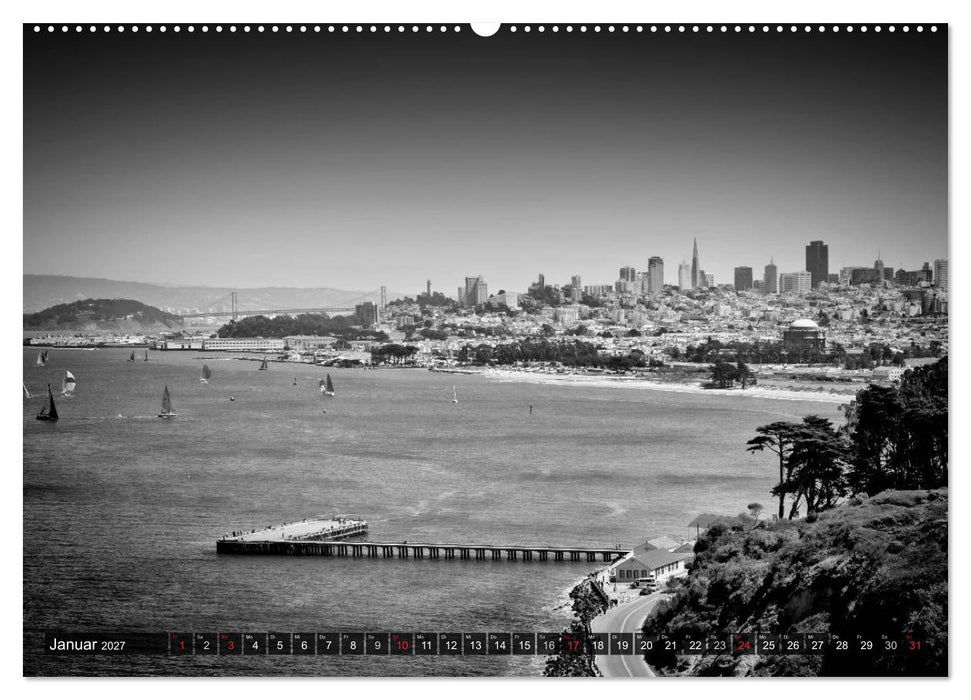 SAN FRANCISCO Monochrome Ansichten (CALVENDO Wandkalender 2027)