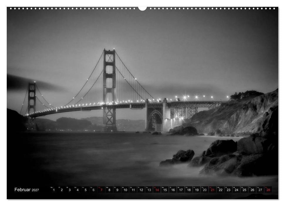 SAN FRANCISCO Monochrome Ansichten (CALVENDO Wandkalender 2027)