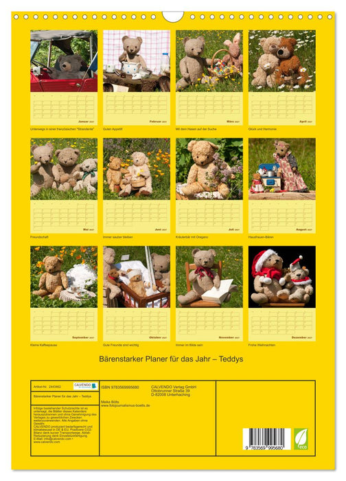 Bärenstarker Planer für das Jahr – Teddys (CALVENDO Wandkalender 2027)