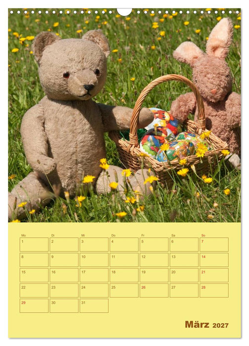 Bärenstarker Planer für das Jahr – Teddys (CALVENDO Wandkalender 2027)