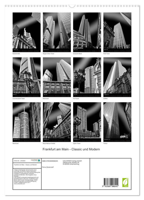 Frankfurt am Main - Classic und Modern (CALVENDO Premium Wandkalender 2027)