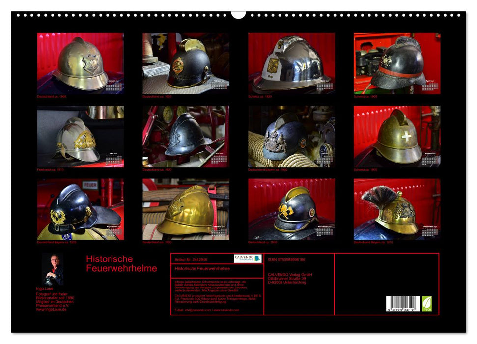 Historische Feuerwehrhelme (CALVENDO Wandkalender 2027)