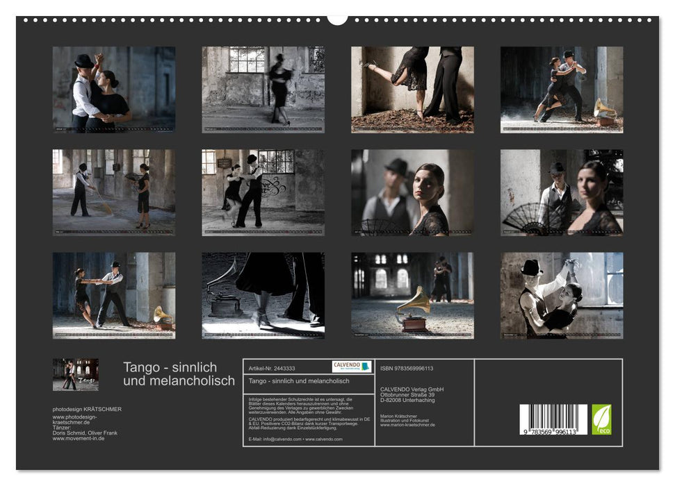 Tango - sinnlich und melancholisch (CALVENDO Premium Wandkalender 2027)