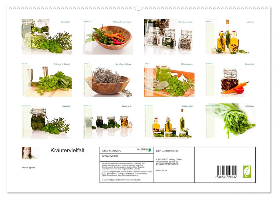 Kräutervielfalt (CALVENDO Premium Wandkalender 2027)