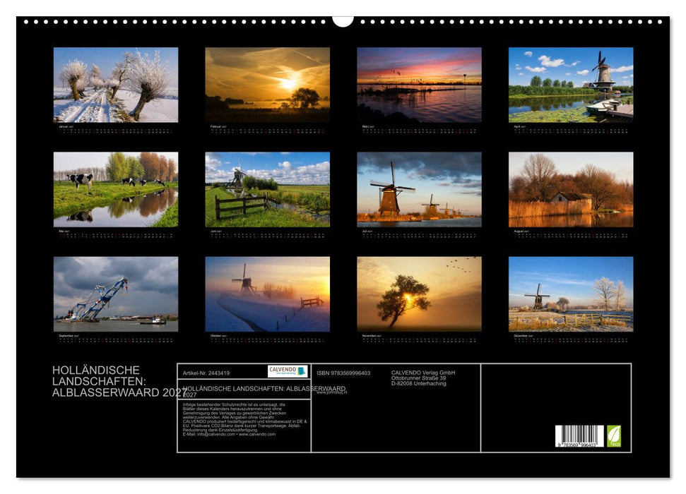 HOLLÄNDISCHE LANDSCHAFTEN: ALBLASSERWAARD 2027 (CALVENDO Wandkalender 2027)