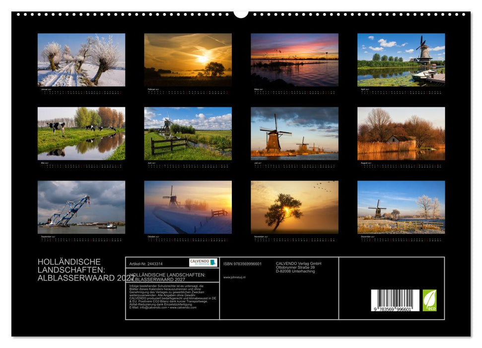 HOLLÄNDISCHE LANDSCHAFTEN: ALBLASSERWAARD 2027 (CALVENDO Premium Wandkalender 2027)