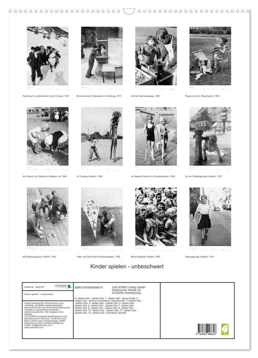 Kinder spielen - unbeschwert (CALVENDO Wandkalender 2027)