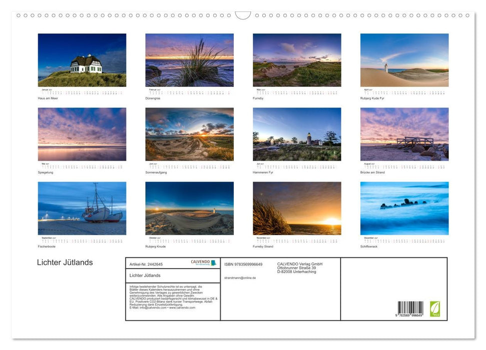 Lichter Jütlands (CALVENDO Wandkalender 2027)