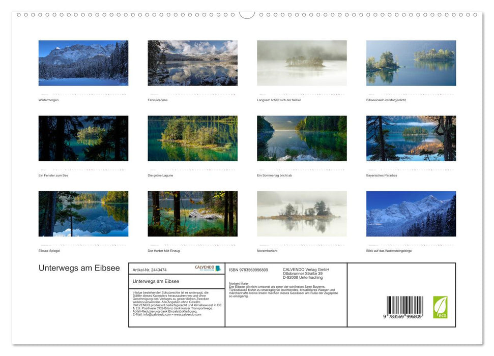 Unterwegs am Eibsee (CALVENDO Premium Wandkalender 2027)