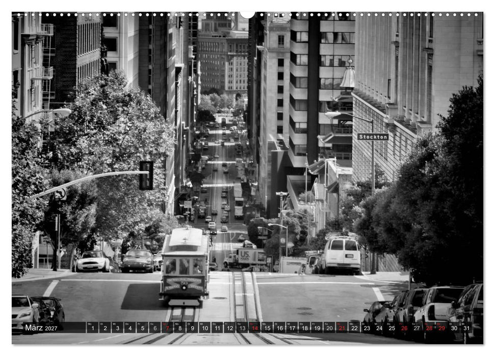 SAN FRANCISCO Monochrome Ansichten (CALVENDO Premium Wandkalender 2027)