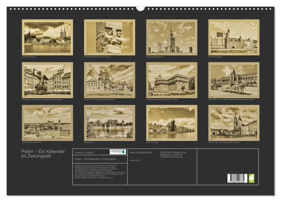 Polen – Ein Kalender im Zeitungsstil (CALVENDO Wandkalender 2027)