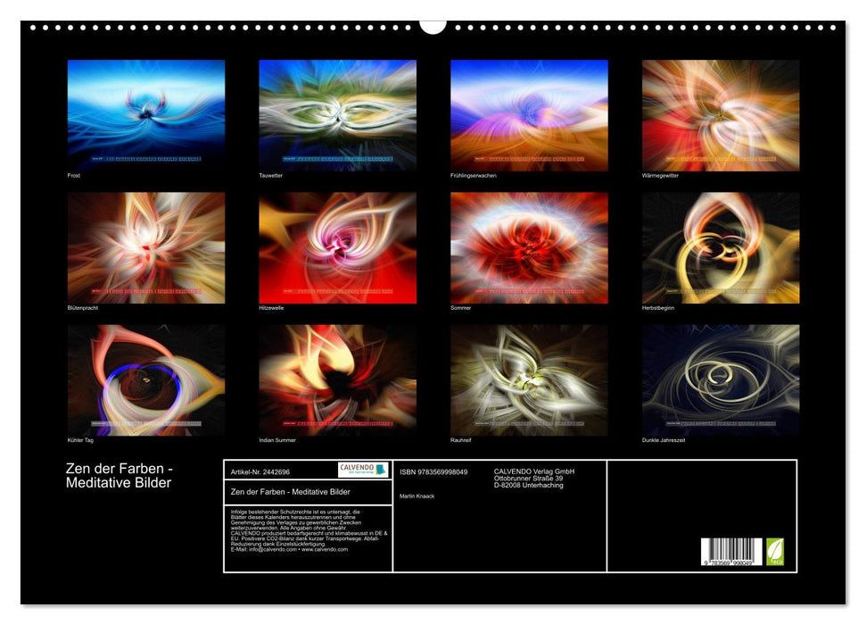 Zen der Farben - Meditative Bilder (CALVENDO Wandkalender 2027)