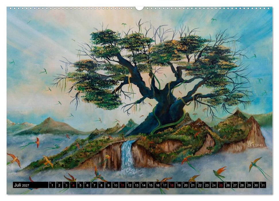 Traumbaumwelten - Gemälde von Conny Krakowski (CALVENDO Premium Wandkalender 2027)