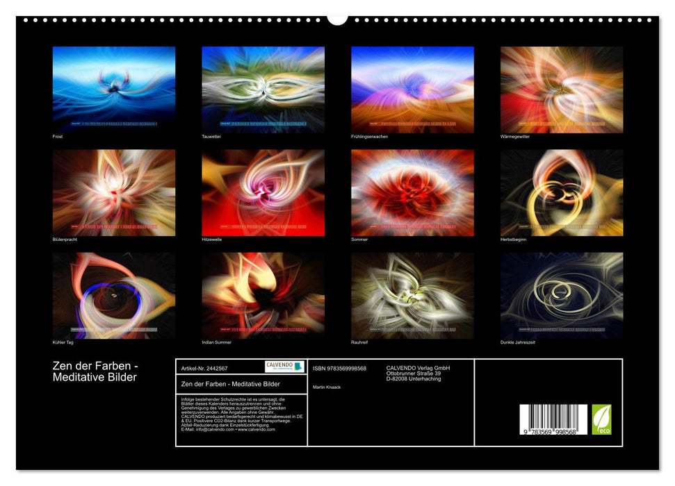 Zen der Farben - Meditative Bilder (CALVENDO Premium Wandkalender 2027)