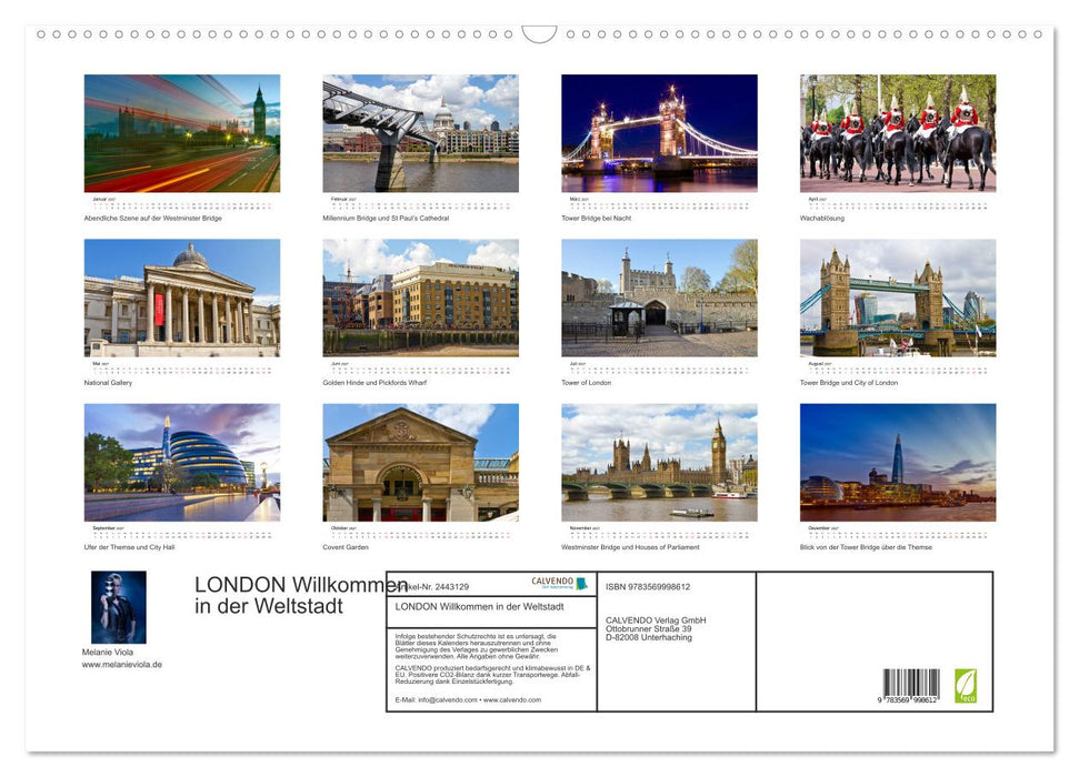 LONDON Willkommen in der Weltstadt (CALVENDO Wandkalender 2027)