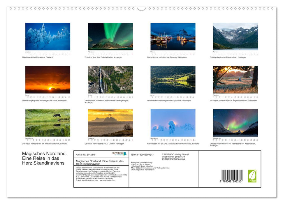 Magisches Nordland. Eine Reise in das Herz Skandinaviens (CALVENDO Premium Wandkalender 2027)