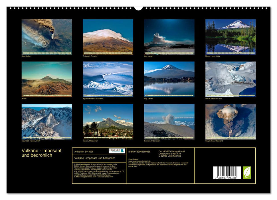 Vulkane - imposant und bedrohlich (CALVENDO Premium Wandkalender 2027)