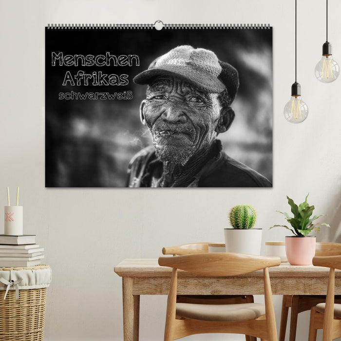 Menschen Afrikas schwarzweiß (CALVENDO Wandkalender 2027)