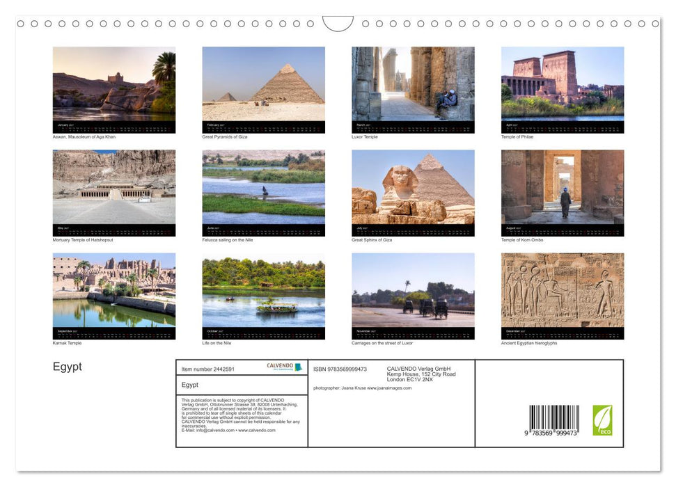 Egypt (CALVENDO Monthly Calendar 2027)
