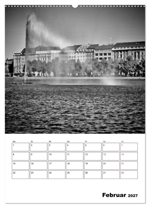HAMBURG Monochrome Ansichten (CALVENDO Premium Wandkalender 2027)