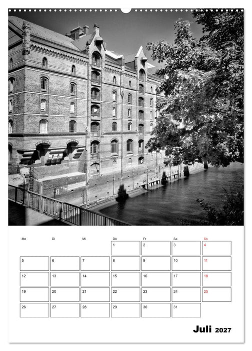 HAMBURG Monochrome Ansichten (CALVENDO Premium Wandkalender 2027)